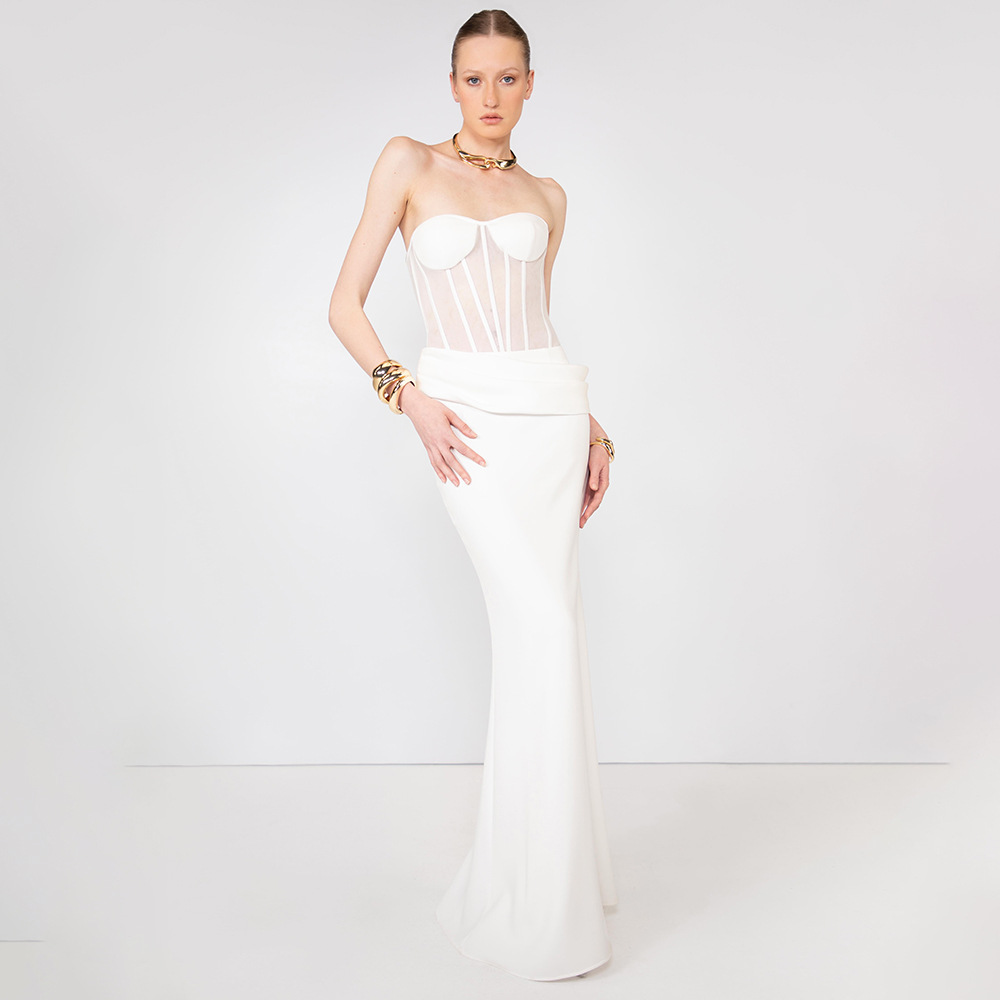 Women Fashion Dress Names - Сексуальное прозрачное вечернее платье с эффектом