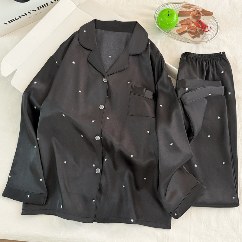 Women'S Fashion Pajamas - Модные простые женские пижамы из черного