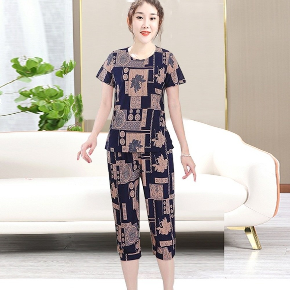 Women'S Fashion Pajamas - Модный комплект футболок больших размеров для