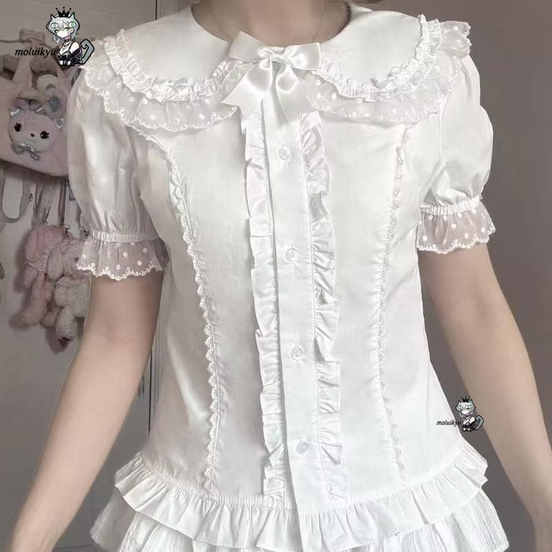 Милые блузки с рюшами, весенне – обзор и цена Puff Sleeve Blouse