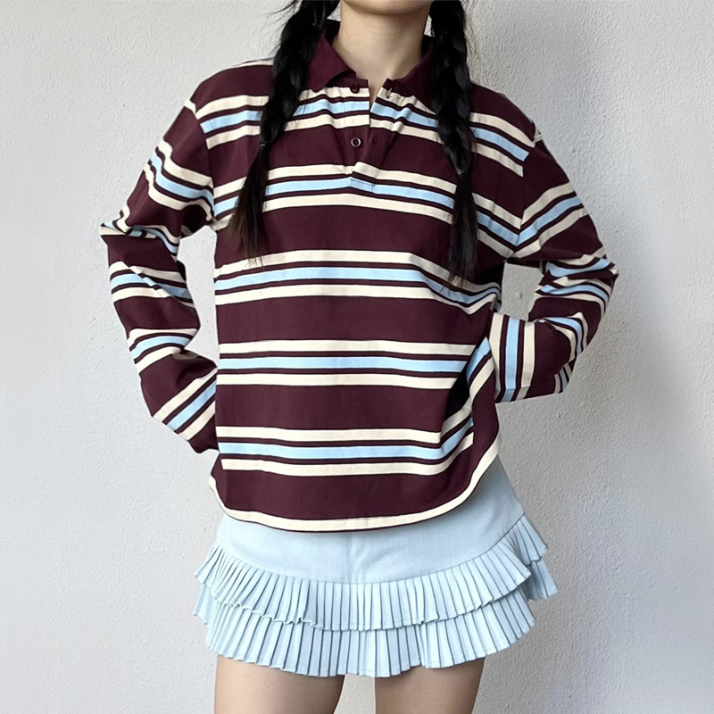 Женская полосатая непринужденн – обзор и цена Women'S Fashion Rugby Shirt